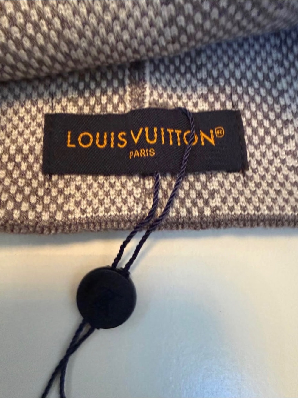 Louis Vuitton Gray Check Knit Beanie - Designer Men’s Hat - Picture 5 of 5